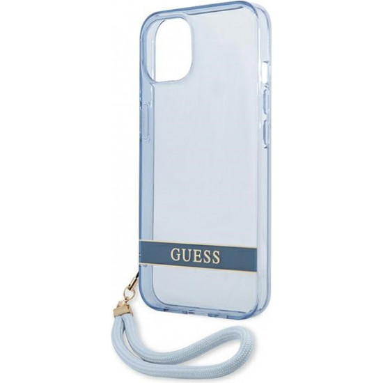 Guess GUHCP13MHTSGSB Apple iPhone 13 blue hardcase Translucent Stap