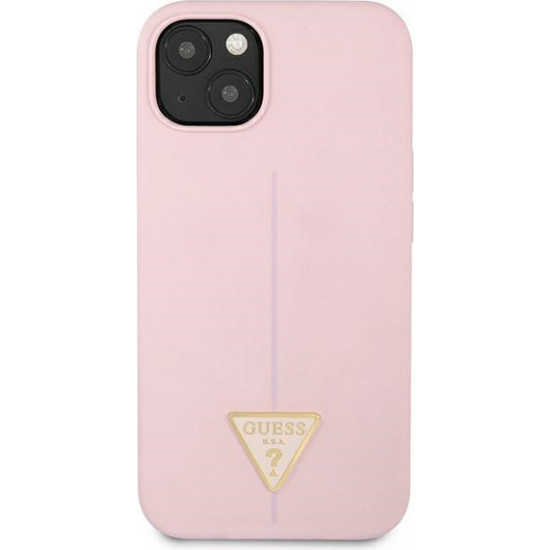 Guess GUHCP13SSLTGU Apple iPhone 13 mini purple hardcase Silicone Triangle