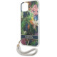 Guess GUHCP13SHFLSB Apple iPhone 13 mini blue hardcase Flower Strap