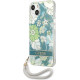 Guess GUHCP13SHFLSN Apple iPhone 13 mini green hardcase Flower Strap