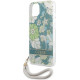 Guess GUHCP13SHFLSN Apple iPhone 13 mini green hardcase Flower Strap