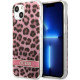 Guess GUHCP13SHSLEOP Apple iPhone 13 mini pink hardcase Leopard