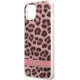 Guess GUHCP13SHSLEOP Apple iPhone 13 mini pink hardcase Leopard