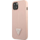 Guess GUHCP13SPSATLP Apple iPhone 13 mini pink hardcase Saffiano Triangle Logo