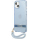 Guess GUHCP13SHTSGSB Apple iPhone 13 mini blue hardcase Translucent Stap