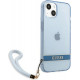 Guess GUHCP13SHTSGSB Apple iPhone 13 mini blue hardcase Translucent Stap