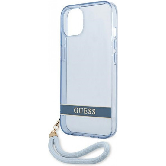 Guess GUHCP13SHTSGSB Apple iPhone 13 mini blue hardcase Translucent Stap