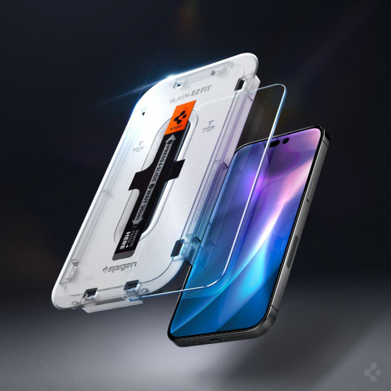 TEMPERED GLASS SPIGEN GLAS.TR ”EZ FIT” 2-PACK IPHONE 14 PRO CLEAR