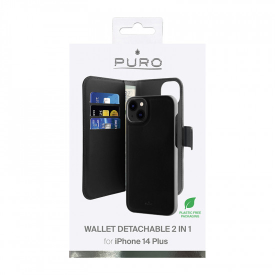 PURO Wallet Detachable 2in1 Apple iPhone 14 Plus (black) PURO Wallet Detachable 2in1 Apple iPhone 14 Plus (black)