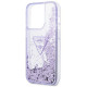 Guess GUHCP14LLFCTPU Apple iPhone 14 Pro purple hardcase Liquid Glitter Palm Collection