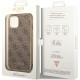 Guess GUHCP14MGF4GBR Apple iPhone 14 Plus brown hardcase 4G Charms Collection