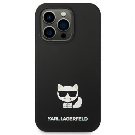 Karl Lagerfeld KLHCP14XSLCTBK Apple iPhone 14 Pro Max hardcase black Silicone Choupette Body