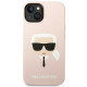 Karl Lagerfeld KLHMP14MSLKHLP Apple iPhone 14 Plus hardcase light pink Silicone Karl`s Head Magsafe