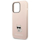 Karl Lagerfeld KLHCP14LSLCTPI Apple iPhone 14 Pro hardcase light pink Silicone Choupette Body