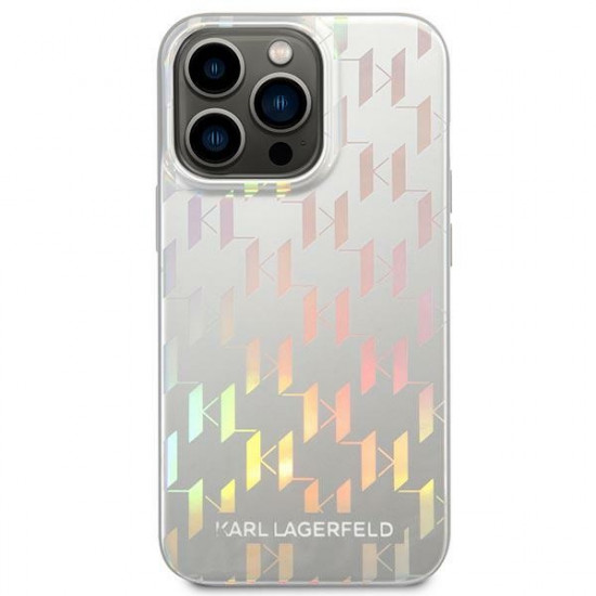 Karl Lagerfeld KLHCP14XLGMMSV3 Apple iPhone 14 Pro Max hardcase silver Monogram Iridescent