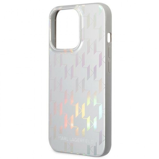 Karl Lagerfeld KLHCP14XLGMMSV3 Apple iPhone 14 Pro Max hardcase silver Monogram Iridescent