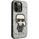 Karl Lagerfeld KLHCP14LGFKPG Apple iPhone 14 Pro hardcase silver Glitter Flakes Ikonik