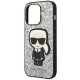 Karl Lagerfeld KLHCP14LGFKPG Apple iPhone 14 Pro hardcase silver Glitter Flakes Ikonik