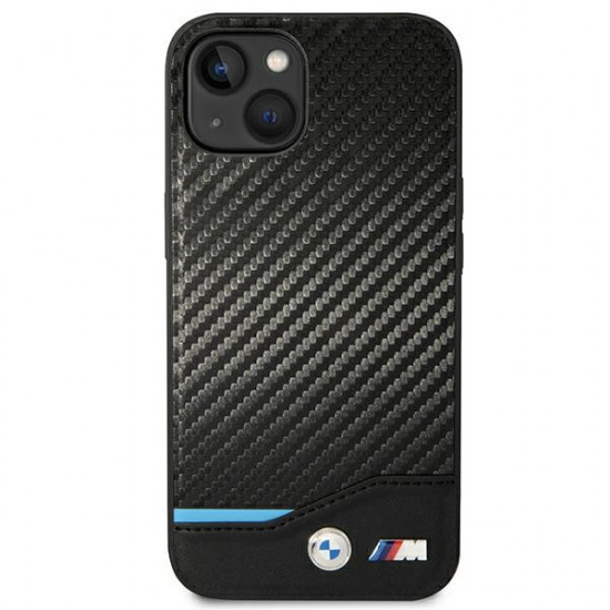 BMW BMHCP14M22NBCK Apple iPhone 14 Plus black Leather Carbon BMW BMHCP14M22NBCK Apple iPhone 14 Plus black Leather Carbon