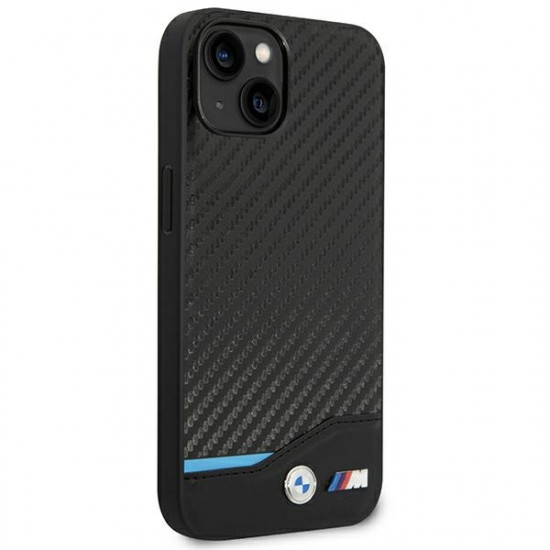 BMW BMHCP14M22NBCK Apple iPhone 14 Plus black Leather Carbon BMW BMHCP14M22NBCK Apple iPhone 14 Plus black Leather Carbon
