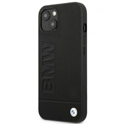 BMW BMHCP14MSLLBK Apple iPhone 14 Plus black Leather Stamp