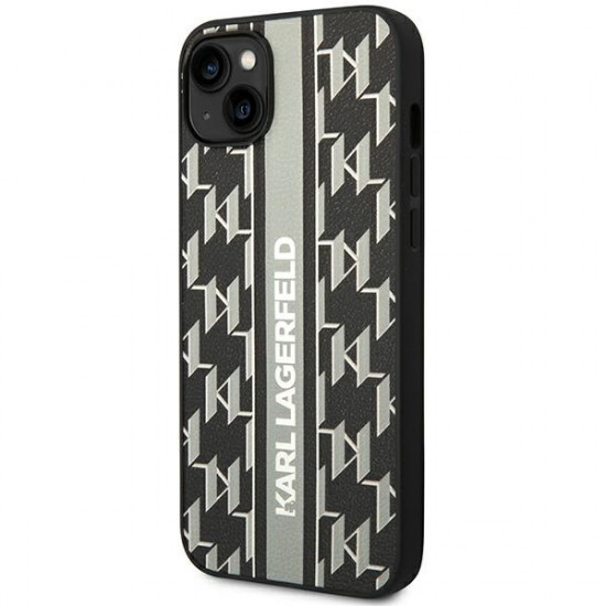 Karl Lagerfeld KLHCP14MPGKLSKG Apple iPhone 14 Plus hardcase grey Monogram Stripe