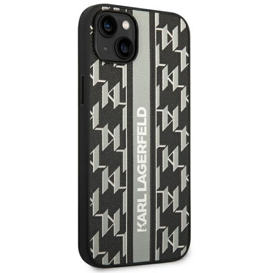 Karl Lagerfeld KLHCP14MPGKLSKG Apple iPhone 14 Plus hardcase grey Monogram Stripe