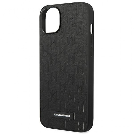 Karl Lagerfeld KLHCP14MSAKLHPK Apple iPhone 14 Plus hardcase black Saffiano Mono Metal Logo