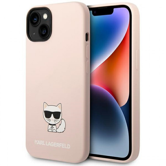 Karl Lagerfeld KLHCP14MSLCTPI Apple iPhone 14 Plus hardcase jasnolight pink Silicone Choupette Body