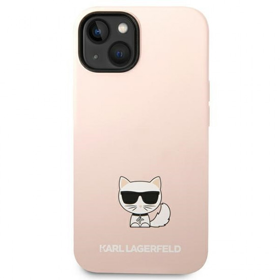 Karl Lagerfeld KLHCP14MSLCTPI Apple iPhone 14 Plus hardcase jasnolight pink Silicone Choupette Body