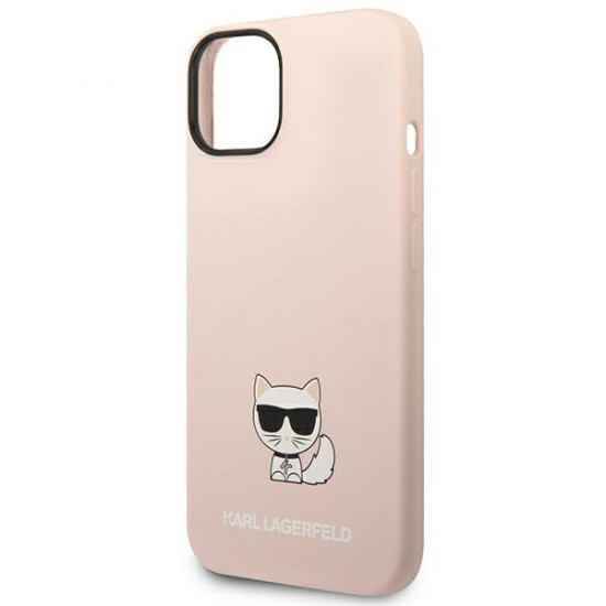 Karl Lagerfeld KLHCP14MSLCTPI Apple iPhone 14 Plus hardcase jasnolight pink Silicone Choupette Body