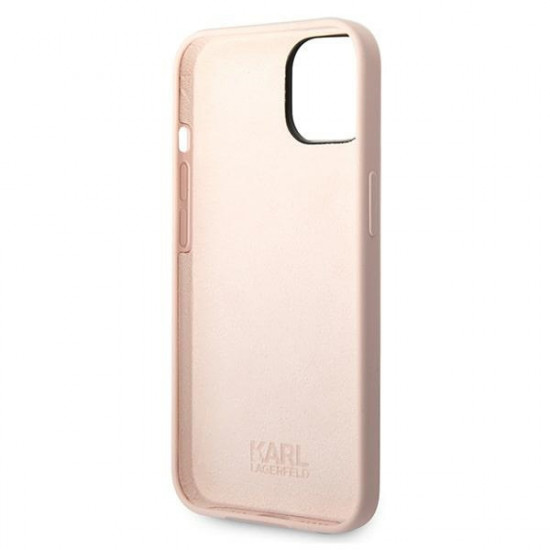 Karl Lagerfeld KLHCP14MSLKHLP Apple iPhone 14 Plus hardcase pink Silicone Karl`s Head