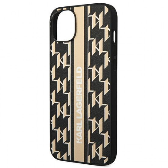 Karl Lagerfeld KLHCP14SPGKLSKW Apple iPhone 14 hardcase brown Monogram Stripe