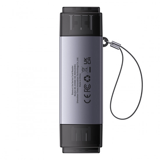 Baseus Lite Series USB-A & Type-C to SD/TF Card Reader Grey Baseus Lite Series USB-A & Type-C to SD/TF Card Reader Grey