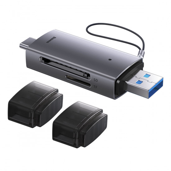 Baseus Lite Series USB-A & Type-C to SD/TF Card Reader Grey Baseus Lite Series USB-A & Type-C to SD/TF Card Reader Grey