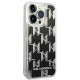 Karl Lagerfeld KLHCP14XLMNMK Apple iPhone 14 Pro Max hardcase black Liquid Glitter Monogram