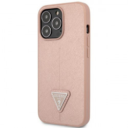 Guess GUHCP14XPSATLP Apple iPhone 14 Pro Max pink hardcase SaffianoTriangle Logo Guess GUHCP14XPSATLP Apple iPhone 14 Pro Max pink hardcase SaffianoTriangle Logo