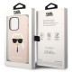 Karl Lagerfeld KLHMP14XSLKHLP Apple iPhone 14 Pro Max hardcase light pink Silicone Karl`s Head Magsafe