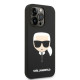 Karl Lagerfeld KLHMP14LSLKHBK Apple iPhone 14 Pro hardcase black Silicone Karl`s Head Magsafe