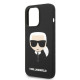 Karl Lagerfeld KLHMP14LSLKHBK Apple iPhone 14 Pro hardcase black Silicone Karl`s Head Magsafe