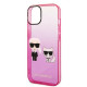 Karl Lagerfeld KLHCP14MTGKCP Apple iPhone 14 Plus hardcase pink Gradient Ikonik Karl & Choupette