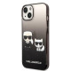 Karl Lagerfeld KLHCP14STGKCK Apple iPhone 14 hardcase black Gradient Ikonik Karl & Choupette