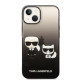 Karl Lagerfeld KLHCP14STGKCK Apple iPhone 14 hardcase black Gradient Ikonik Karl & Choupette