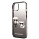 Karl Lagerfeld KLHCP14STGKCK Apple iPhone 14 hardcase black Gradient Ikonik Karl & Choupette