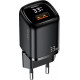 USAMS Wall Charger 1xUSB-C+1xUSB T46 33W PD3.0 +QC3.0 Fast Charging black CC152TC01 (US-CC152)