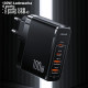 USAMS Wall Charger 2xUSB-C+2xUSB T44 100W PD3.0 +QC3.0 Fast Charging black CC145TC01 (US-CC145)