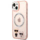 Karl Lagerfeld KLHMP14MHKCP Apple iPhone 14 Plus hardcase pink Karl & Choupette Aluminium Magsafe