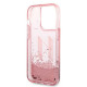 Karl Lagerfeld KLHCP14XLBKLCP Apple iPhone 14 Pro Max pink hardcase Liquid Glitter Big KL