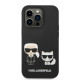 Karl Lagerfeld KLHMP14XSSKCK Apple iPhone 14 Pro Max hardcase black Liquid Silicone Karl & Choupette Magsafe