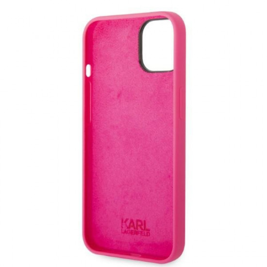 Karl Lagerfeld KLHCP14MSRSGRCF Apple iPhone 14 Plus hardcase pink Silicone RSG